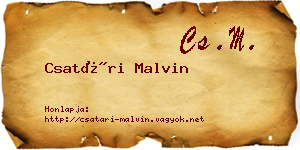 Csatári Malvin névjegykártya